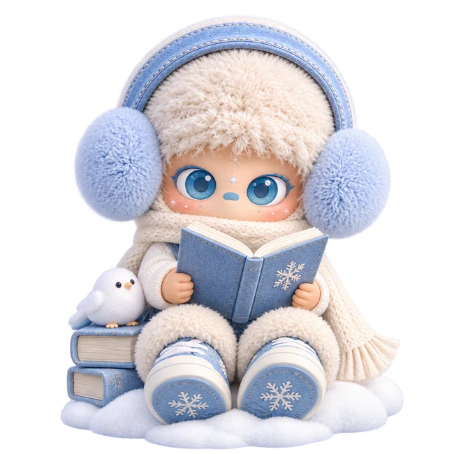 雪团团坐着读书